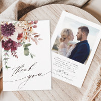 Automne Romance Élégant Floral Mariage Photo