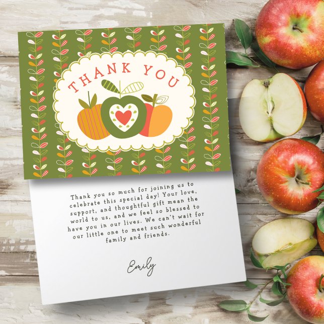 Carte De Remerciements Automne Thème Motif Genre Baby shower neutre (Créateur téléchargé)