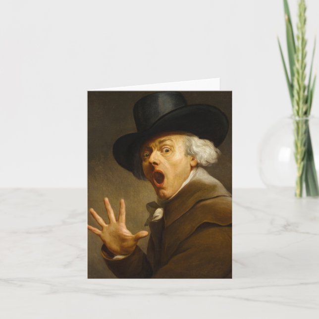 Carte De Remerciements Autoportrait, La surprise de Joseph Ducreux (Devant)