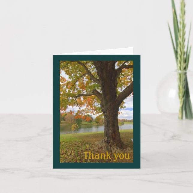 Carte De Remerciements Autumn Scene Thank You Card (Devant)