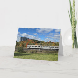 Carte De Remerciements Autumn Subway Warden Woods Folded Note Card