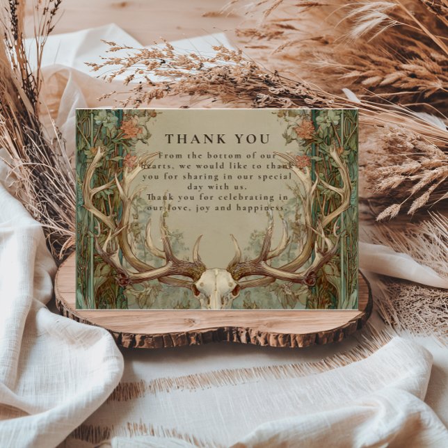 Carte De Remerciements Autumn Woods Rustic Wedding (Créateur téléchargé)