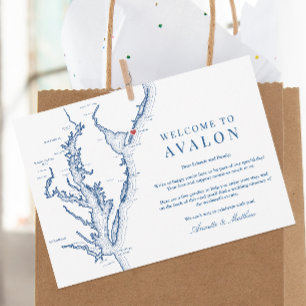 Carte De Remerciements Avalon NJ Mariage Week-end Événements Bienvenue It