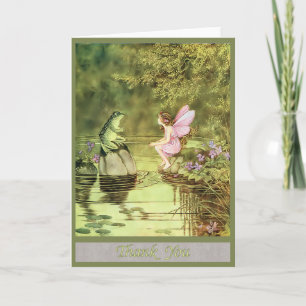 Carte de remerciements avec Fairy et Frog