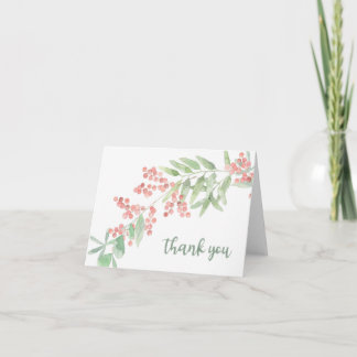 Carte de remerciements avec la Branche des fleurs