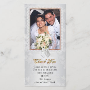 Carte de remerciements avec la photo