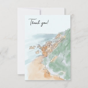 Carte de remerciements avec los angeles. Malibu