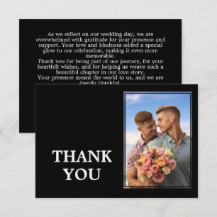 Carte De Remerciements 🌈 Avec photo LGBTQ Eternal Unity mariage