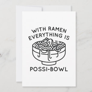 Carte De Remerciements Avec Ramen Tout Est Possi-Bowl