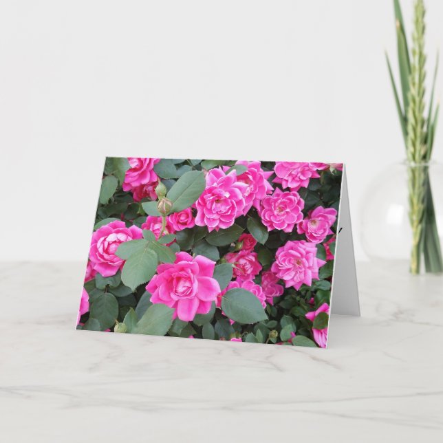 Carte de remerciements avec Rose (Devant)