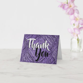 Carte de remerciements avec texture métallique vio