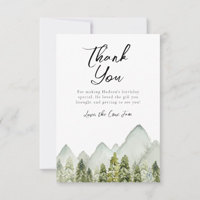 Carte De Remerciements Aventure Anniversaire (Devant)