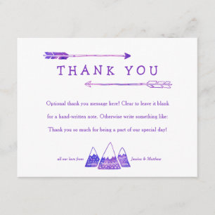 Carte de remerciements aventure Boho pour Baby sho