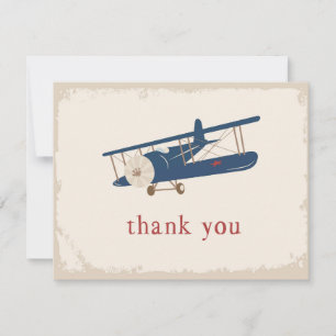 Carte de remerciements avion
