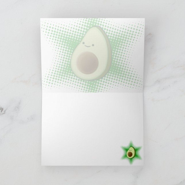 Carte De Remerciements Avocado Superstar Blank (Intérieur)
