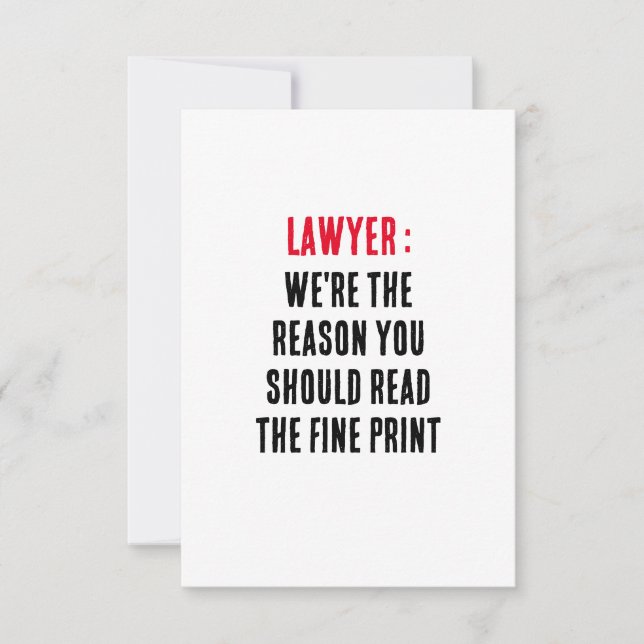 Carte De Remerciements Avocat Nous sommes la raison pour laquelle vous de (Devant)