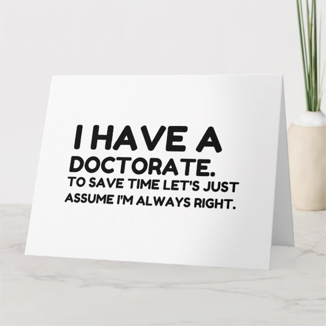 CARTE DE REMERCIEMENTS AVOIR UN DOCTORAT (Devant)