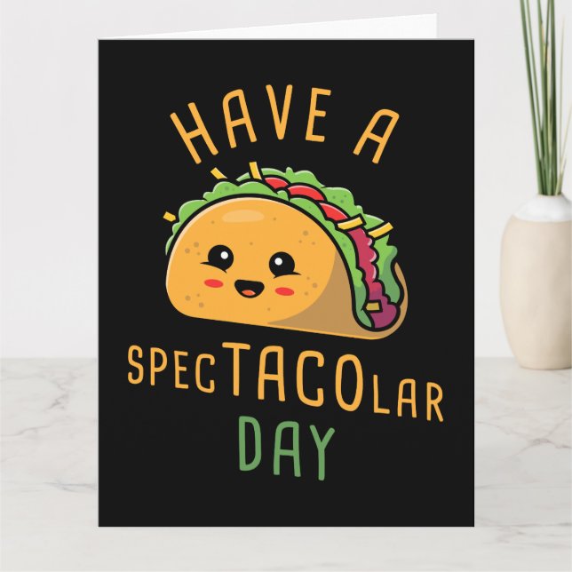 Carte De Remerciements Avoir une journée Spec-TACO-lar - Cute mexicaine (Devant)