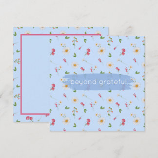 Carte De Remerciements Avril Fleurs de naissance Daisy Sweet Pea Grateful
