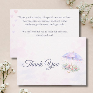 Carte De Remerciements Avril Pluies Apportent Mai Fleurs Baby Shower