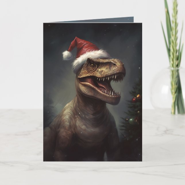 Carte De Remerciements Ayez-Vous Un Noël Préhistorique ! (Devant)