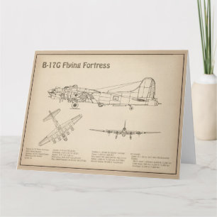 Carte De Remerciements B-17 Forteresse Volante - Plan directeur de l'avio