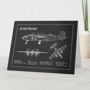 Carte De Remerciements B-25B Mitchell Doolittle - Plan directeur de l'avi