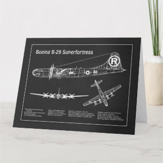 Carte De Remerciements B-29 Superforteresse - Plan directeur de l'avion P