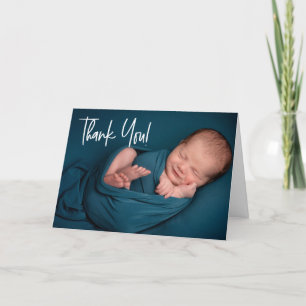 Carte De Remerciements Baby Boy 2 baby shower photo horizontale