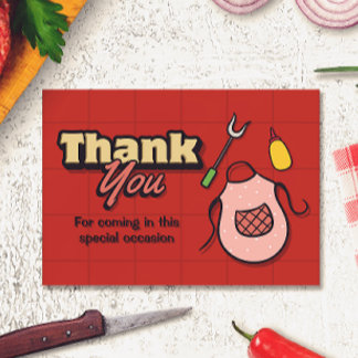 Carte De Remerciements Baby-Q Shower - BBQ Thank You Card
