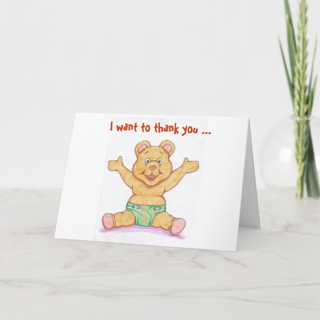 Carte de remerciements baby shower (Devant)