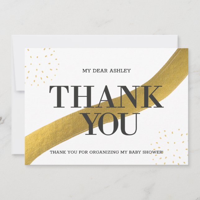 Carte de remerciements baby shower (Devant)