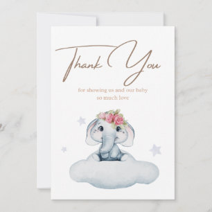 Carte de remerciements baby shower