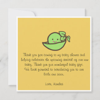 carte de remerciements Baby shower