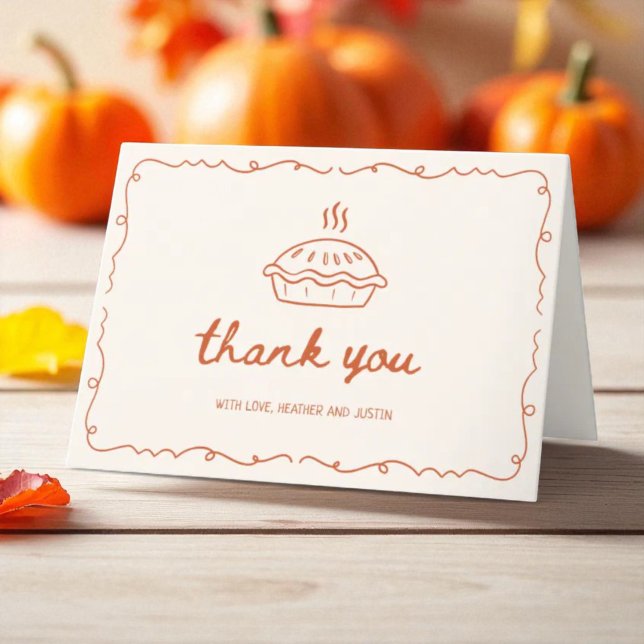 Carte De Remerciements Baby shower à tarte à la coupe d'automne plié (Créateur téléchargé)