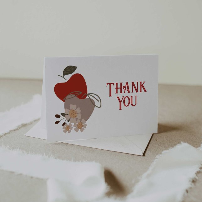 Carte De Remerciements Baby shower à thème Apple ou anniversaire (Créateur téléchargé)