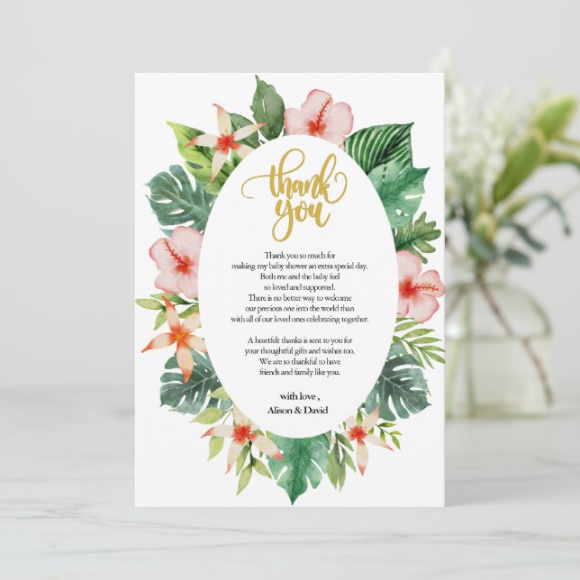 Carte de remerciements baby shower | Amis Safari m (Debout devant)
