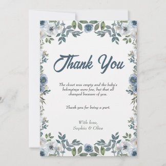 Carte De Remerciements Baby-shower aquarelle de printemps