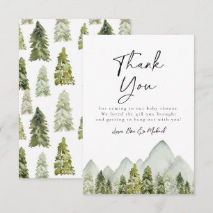 Carte de remerciements Baby shower aventure