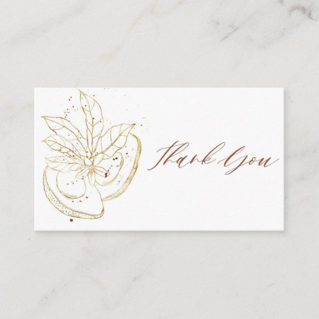 Carte de remerciements Baby shower Avocado (Devant)