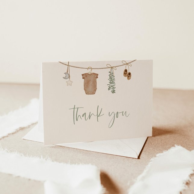 Carte de remerciements baby shower | Baby shower G (Créateur téléchargé)