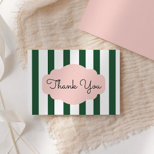 Carte De Remerciements Baby Shower Beverly Hills Rose et Vert