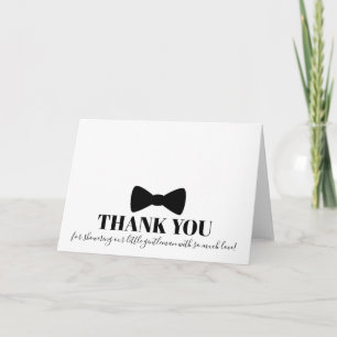 Carte de remerciements Baby shower Black Bowtie