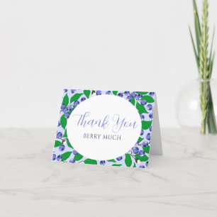 Carte De Remerciements Baby shower bleu bleuet doux