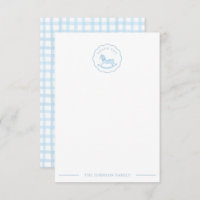 Carte de remerciements Baby shower Blue Rocse