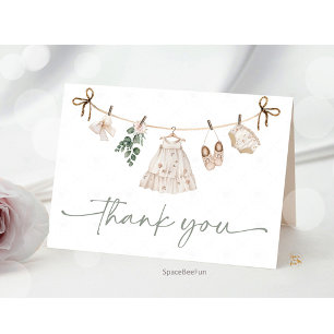 Carte De Remerciements Baby shower Boho