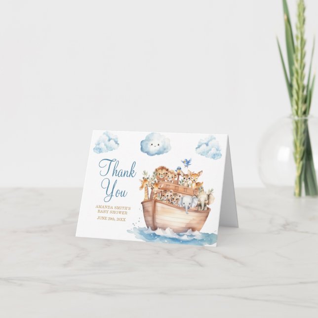 Carte De Remerciements Baby shower Boho neutre entre hommes et femmes sur (Devant)