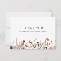 Baby Shower Bordure de fleurs sauvages colorées