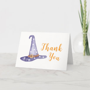 Carte De Remerciements Baby shower Casquette de  de Sorcière Little Boo