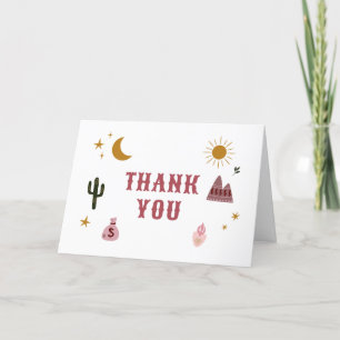 Carte De Remerciements Baby shower Cowgirl
